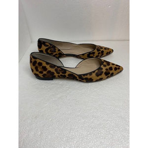 Marc Fisher Womens Size 8.5 Cheetah Print Flats, Pointed Toe Leather Upper